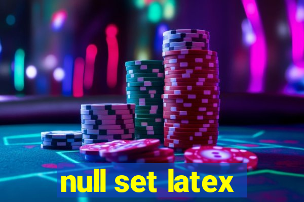 null set latex